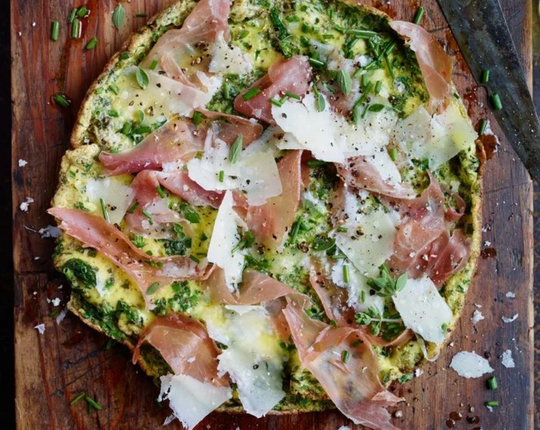Herb Frittata with Prosciutto and Parmesan