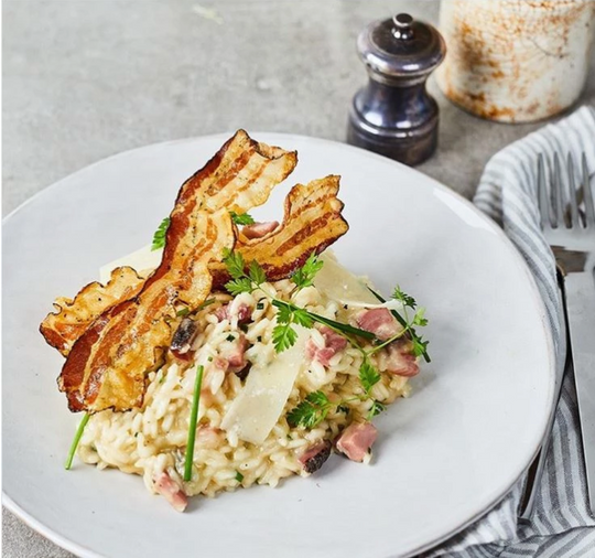 Pancetta Gorgonzola Dolce, Parmesan Risotto